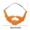 6 Stück Künstliche Cosplay Bärte Schnurrbärte Künstliche Schnurrhaare mit Gummiband für Weihnachten Halloween Cosplay Party