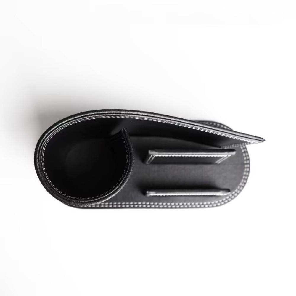 Multifunctional Leather Pen Holder Leather Stationery Storage Box Desk Organization
