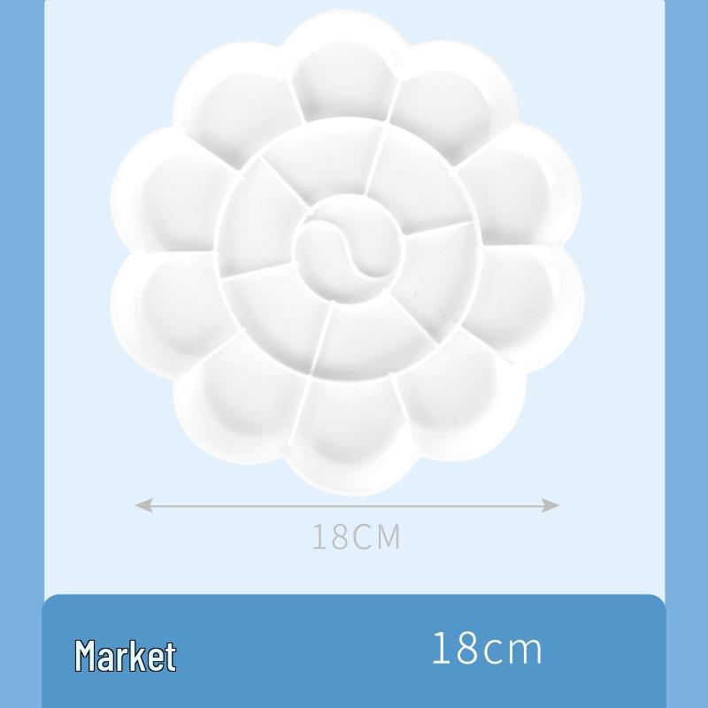 Kids' Oval Plastic Watercolor Painting Palette