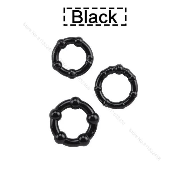 3Pcs Silicone Cock Rings Delay Ejaculation Penis Rings Adult Sex Toys Sex Products For Men Couple Game Sex Shop