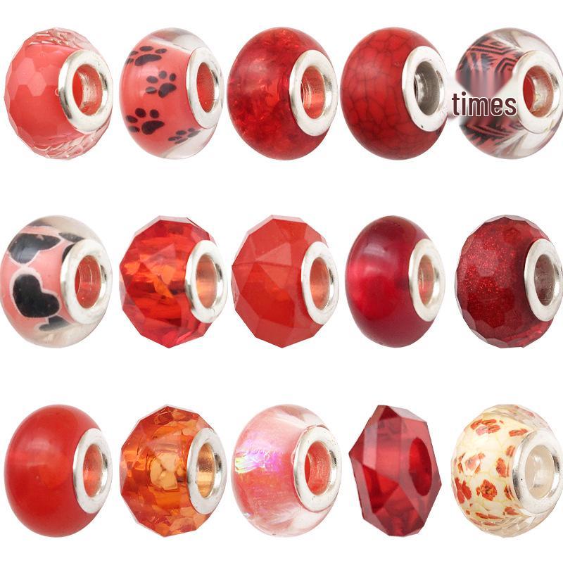 

Red Handmade Spacer Bead for Bracelet Jewelry - 15 Styles Compatible with Pandora
