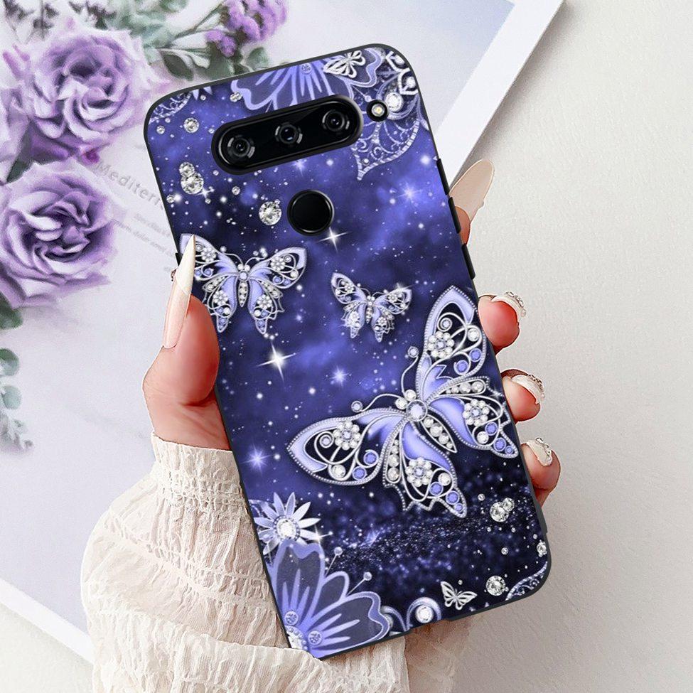 Funda For LG V40 ThinQ Case Cover Silicone Luxury Fashion Cute Cat Cool Shockproof Bumper Casing For LG V405 LM-V405 LM-V409N
