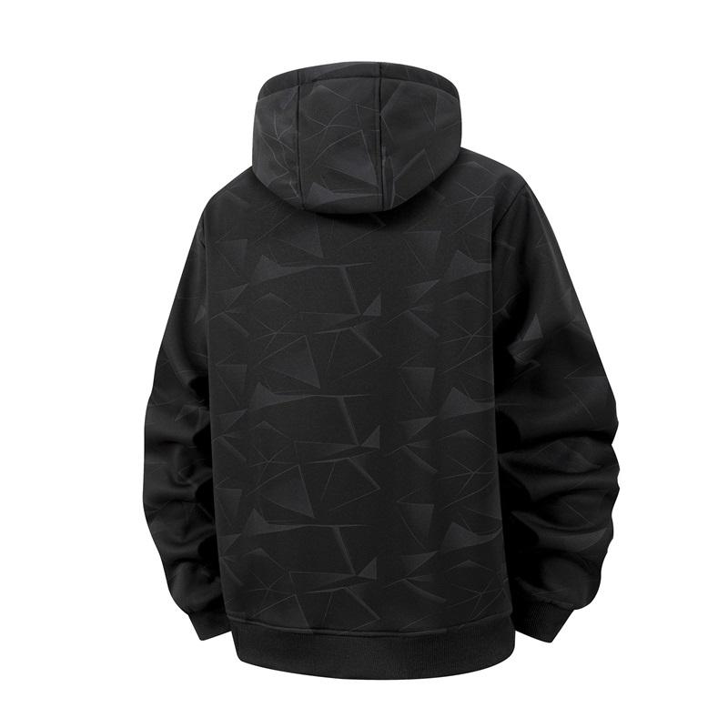 Men's Winter Fashion Casual With Thick Lambskin Fleece Hooded Cardigan Jacket