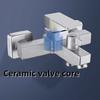Bathroom Hot And Cold Water Mixing Valve Faucet Stainless Steel Bathtub Water Tap Household Shower Set