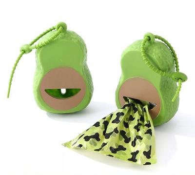 Nuovi Accessori per Animali Dispenser Sacchetti Igienici per Cani Frutta Avocado Divertente e Biodegradabile Contenitore