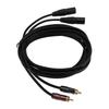 Dual XLR to Dual AV Cable Male to Male HiFi Sound XLR to AV Cord for Amplifier Mixing Console