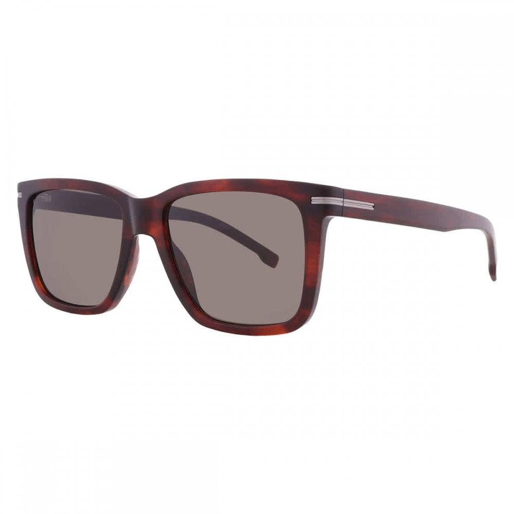 Hugo Boss Grey Square Men S SunglaSSeS BoSS 1598 S 0ex4 Ir 55 Brown Horn