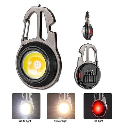 Mini Keychain LED Flashlight with Screwdriver Multifunction 7 Light Modes Portable Emergency Outdoor Camping Lights