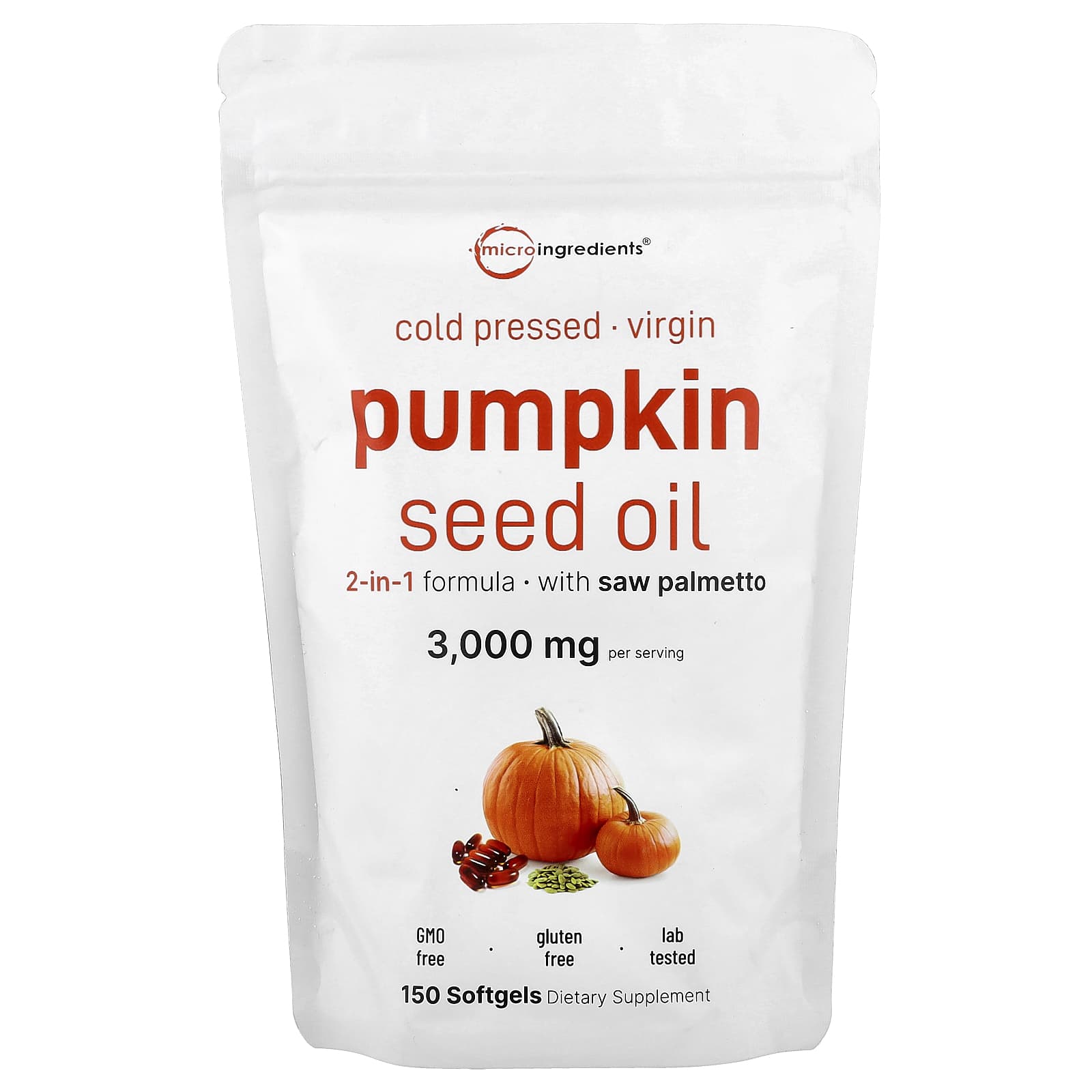 

Micro Ingredients, Pumpkin Seed Oil, Cold-Pressed, 150 Softgels