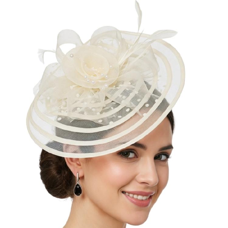 Derby Hat with Hair Clip Fascinator Headpiece For Women Formal Occasion Bridal Accessories Cocktails Party Hair Ornament