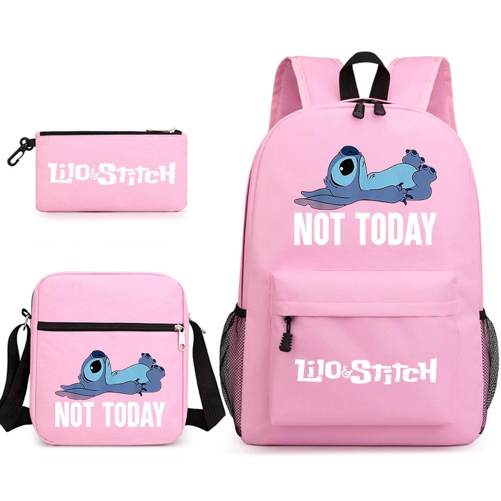 Lilo Stitch Cartoon Kids Boys Backpack Large Capacity Travel School Bag