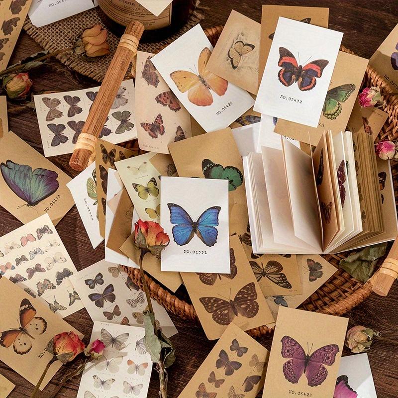 1pc Scrapbooking Material Paper Butterfly Plant Fairy Tale Story Labels Decorative Collage Diary Album Craft Supplies