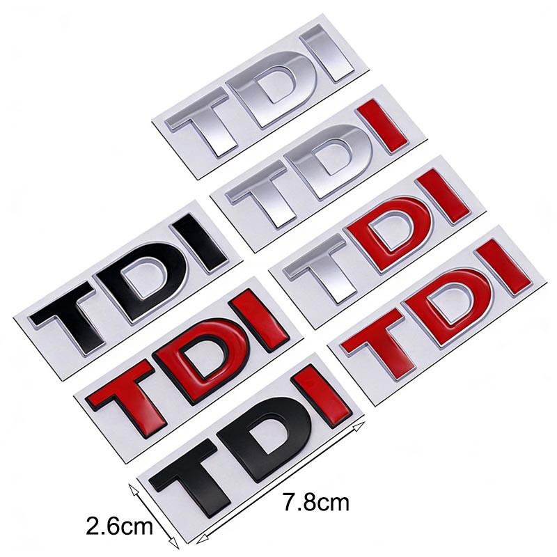 RUNTB1 3D Metal TDI Car Trunk Sticker For VW Golf Polo Tiguan, Touareg Car Modification Parts