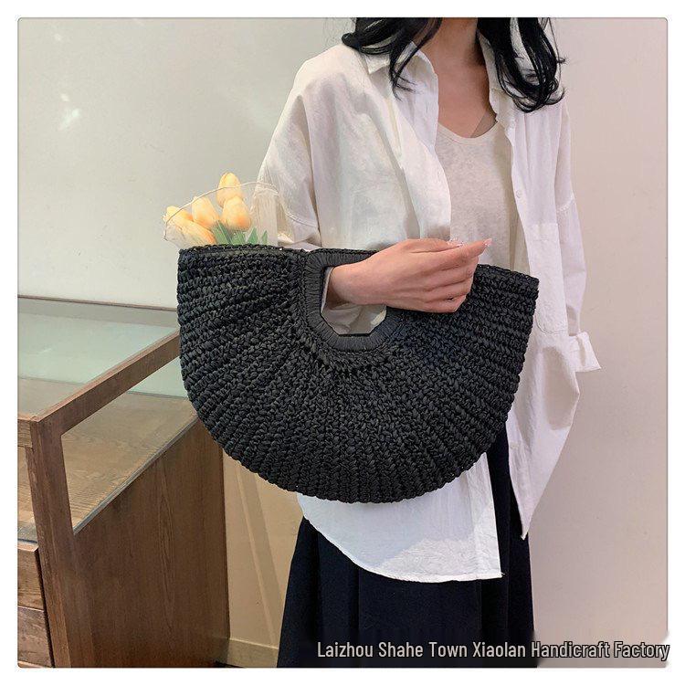 Handmade French Bohemian Crescent Woven Tote Bag