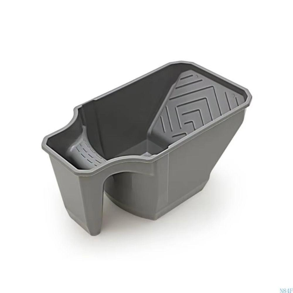 Convenient Construction Easy-Grip Painting Bucket PP Grey Paint Tray Durable Large Capacity Handheld Paint Cup Paint Supplies