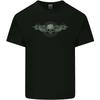 En Tribal Dödskalle Med Vingar Gotisk Goth Rockmusik Herr Lätt Bomulls T-shirt