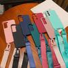 Strap Case For Samsung Galaxy A55 A15 A25 A35 A05S S24 Ultra S21 S23 FE S22 Plus Shoulder Crossbody Lanyard Neck Silicone Cover