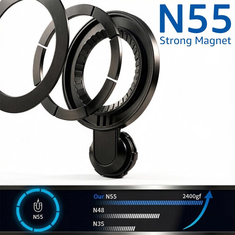 Magnetic Phone Holder Mount with 17mm Ball Joint Socket Replacement Base for Car Air Vent Windshield Dashboard Smart Phone Stand