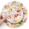 54 Pieces of Relaxed Bear Graffiti Stickers Cartoon Cute Ins Fenggu Card Decorative Mobile Phone Case Water Cup Creative DIY Stickers