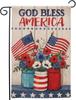 God Bless America Garden Ag 12 X 18 Inch, Patriotic Garden Ag for Outside, 4th of July Garden Ag Double Sided Yard a PPZ