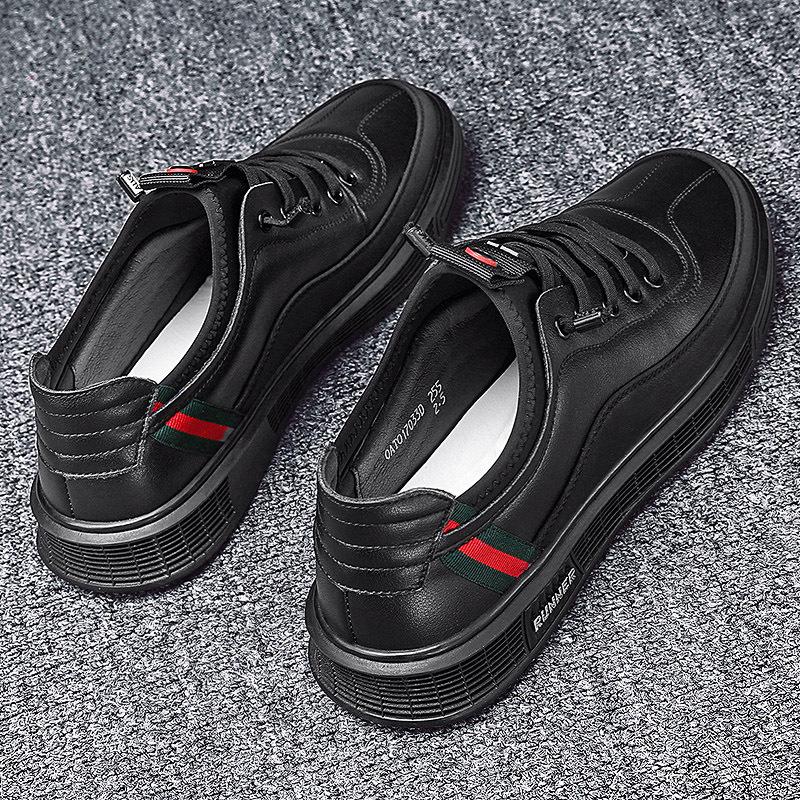 Men's Spring and Summer Trendy White Shoes Teen Flat Casual Shoes Single Shoes Fashion Trendy Men's Shoes