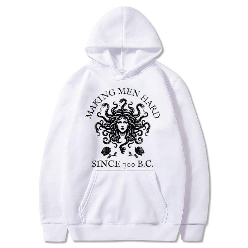 Medusa Autumn and Winter Female Print Hoodie Men's and Women's Fashionable Sportswear Daily Casual Street Wear Warm Hoodie