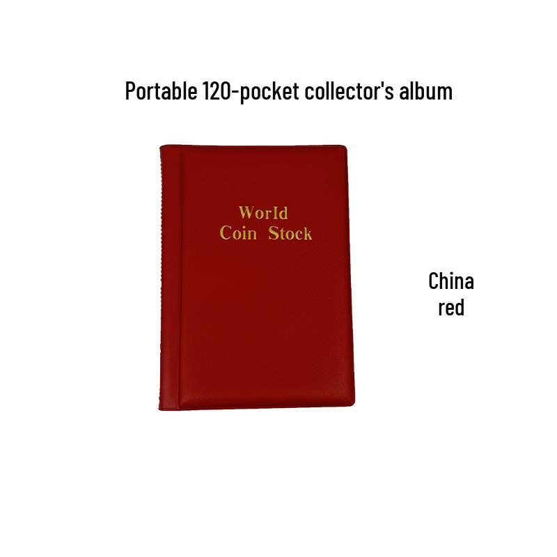 120-Pocket Coin & Banknote Album for Collectors - Store Commemorative, Ancient, and Bronze Coins