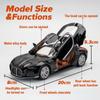 1/24 Scale Bugatti Atlantic Supercar Diecast Car Model Toy, Pull Back Toy Vehicle with Sound and Light for Kids Toddler Boys Girls Gift Collection