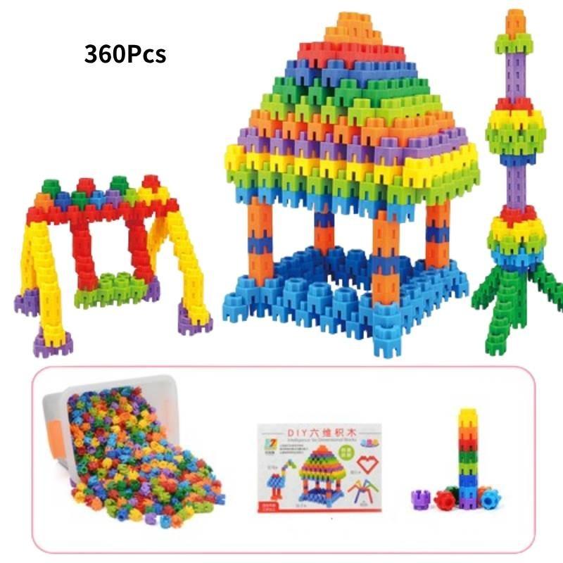 Hexagonal Building Blocks Educational Plastic Toy For Kids 3-6 Years Old Boys Girls Assembly Insert Toy 38-50 Pieces