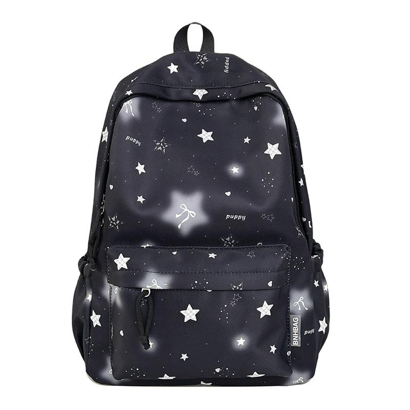 Schoolbag New Korean Version Ins Cartoon Star Backpack Women's Large Capacity Lightweight Student Schoolbag Leisure Travel Backpack
