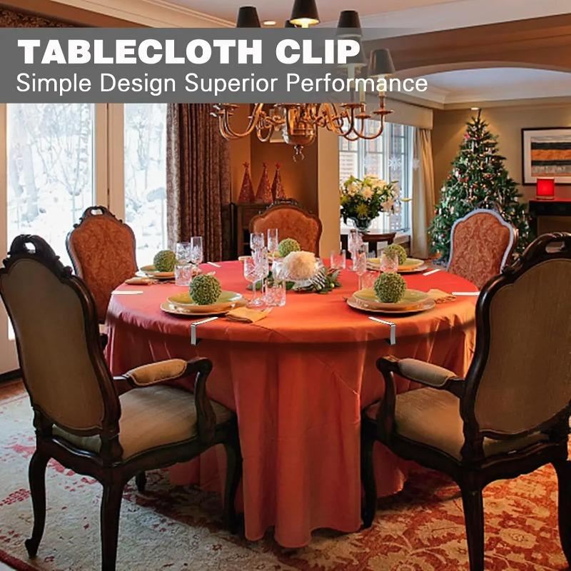12Pcs Tablecloth Clips-Picnic Table Cloth Clips-Stainless Steel Table Cloth Cover Clamps-Table Clips for Weddings Party