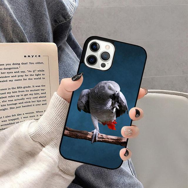 African Grey Parrot Phone Case For iPhone 17 Air 16 15 14 13 12 Pro Max Plus Max Cover Shell coque