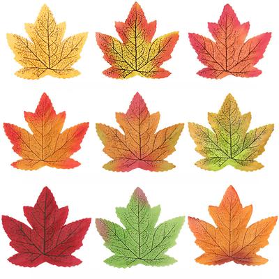 50 Stück Herbst Künstliche Ahornblätter für Thanksgiving, Hochzeitsdekorationen, Festivalveranstaltungen