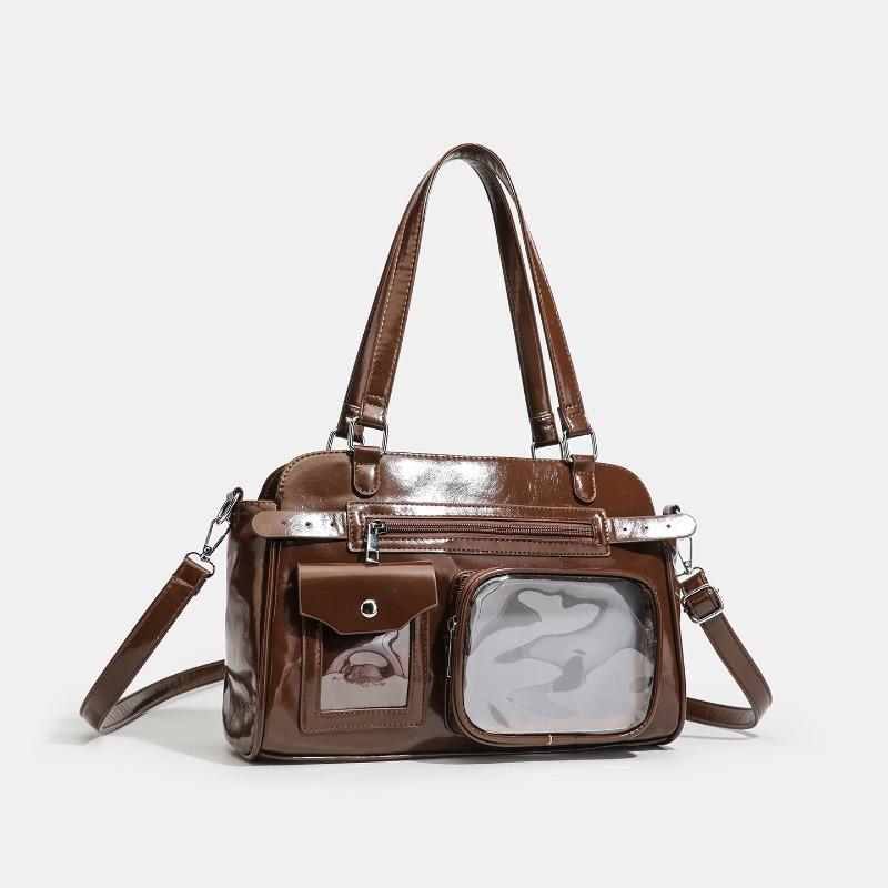 New transparent locomotive pain bag, two-dimensional cm baby bag, stent, light sign, shoulder messenger bag, large-capacity pain bag.