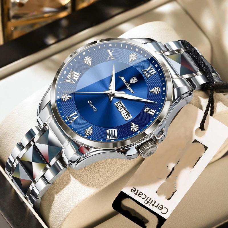 Top Brand Fashion New Men's Watch Luxury Double Calendar Waterproof Luminous Men's Wrist