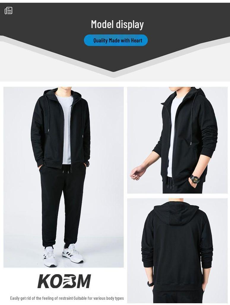 Men's 2023 Spring/Autumn Casual Versatile Jacket - Trendy, Handsome, Loose-fit Sweatshirt