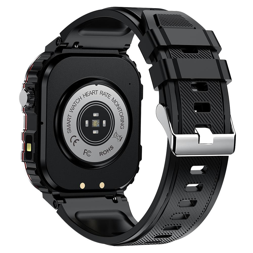 G45 1ATM Wasserdicht 2,01 Zoll Outdoor-Sport Bluetooth-kompatibel Anruf Smartwatch mit Kompass und Taschenlampe