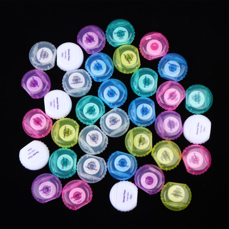 Mint Floss Roll 5Pcs Durable Dental String Removes Debris Fresh Breath Daily Use For Travel Home