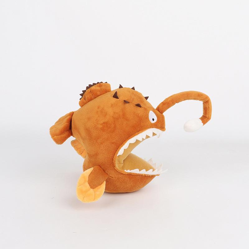 Sea Originality Deep Brown Blue Lanternfish Cartoon Plush Toy For Decor Room
