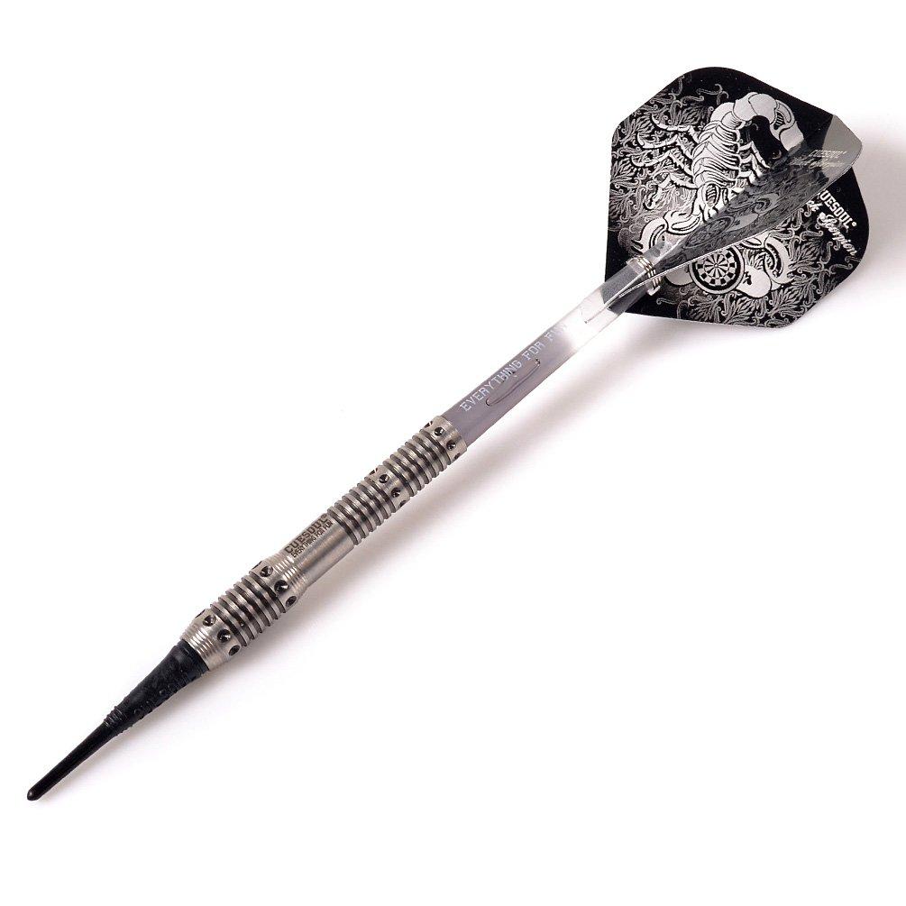 BLACK SCORPION CUESOUL 18g Wolfram Soft Tip Dart Set mit Titanbeschichteten Barrels (CSBS-F3305-88)