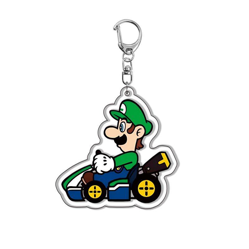 Super Mario Acrylic Keychain Cartoon Figure Super Mario Pendant Layered Style Collectible Present Designed for Fans