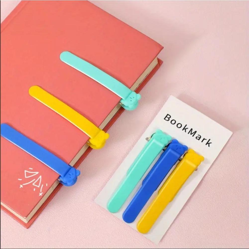 

3pcs silicone bookmarks, automatic page turning memory bookmark record, book cover and multi-function reading clip