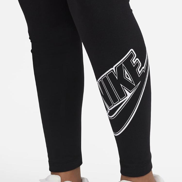 Nike Pantalones Deportivos de Punto Slim Fit con Estampado de Logotipo Grande para Niños Pantalones para Niños Negro DN1853-010