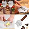 Modern Stainless Steel Truffle Slicer With Wooden Handle Multifunction Cheese And Chocolate Cutter For Gourmet Cooking