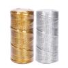 1,5 mm 100 m Seil Gold Silber Kordel Geschenkverpackung Schnur für Schmuckherstellung Lanyard Faden Kordel DIY Armband Weihnachten Home Decor