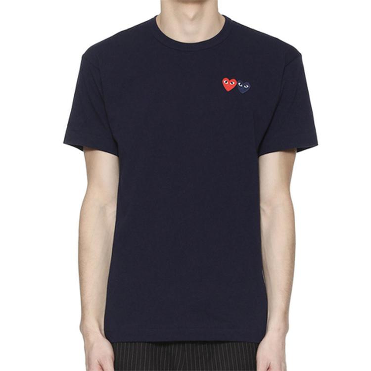 CDG Play Double Hearts T Shirt AZ-T226-051-2
