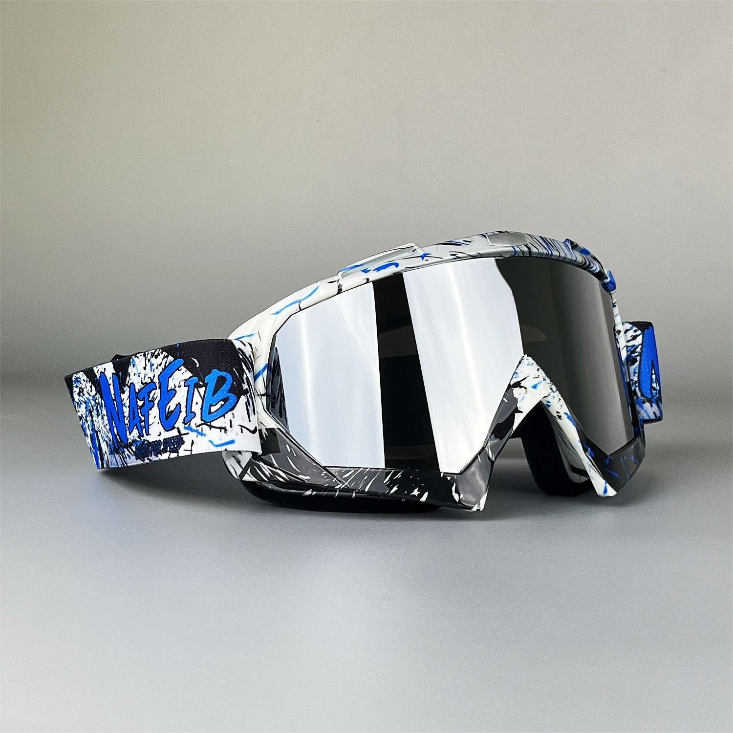 

Motorcycle Riding Goggles - UV Protection Windproof Eyewear for Men & Women, Compatible with Bike Helmets