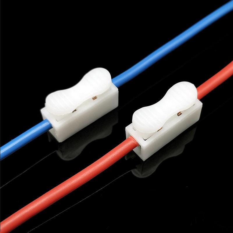 20/50Pcs No Solding Quick 1P 2P Cable Wire Connector No Screw Terminal Block Spring Clamp
