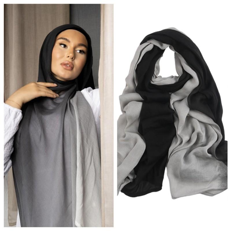 Soft Modal Cotton Scarf Wrap Shawl Women Lightweight Breathable Gradient Print All Season