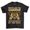 ''Niemand liebt den Krieger'' Skelett T-Shirt Herren Damen Tees Top - Lustiges Sensenmann Design, 100% Baumwolle